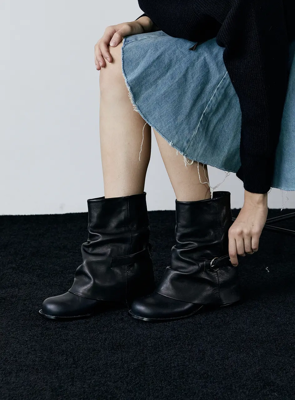 Wens Wrinkle Boots_Black