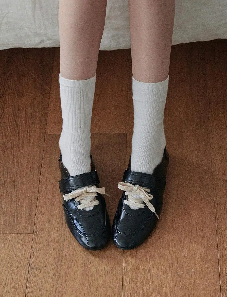 Velcro Lace Flats (ljh7121)