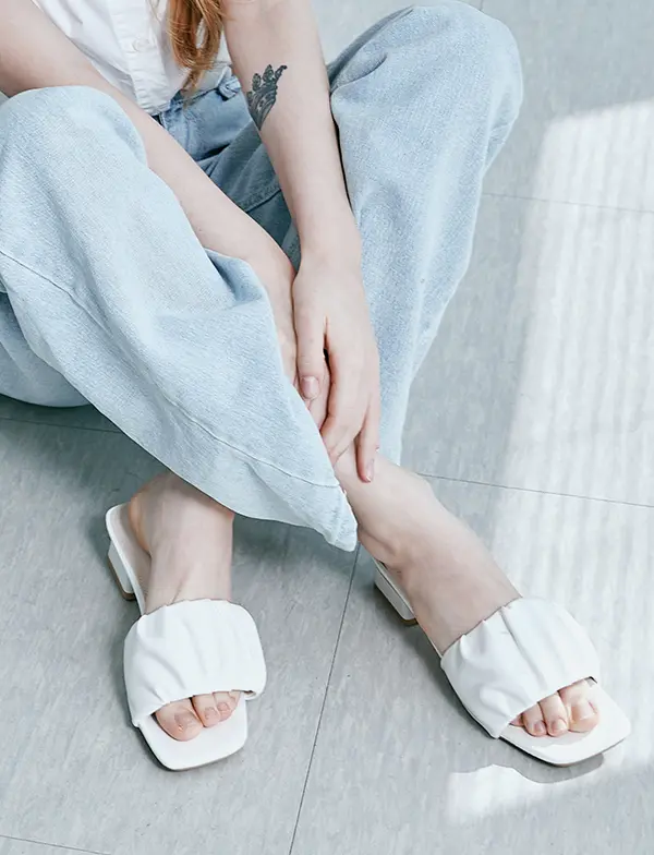 Shirring Band Mule Slipper Lia