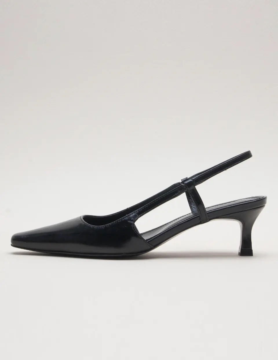 Square Toe Leather Slingback Shoes (kw2817)