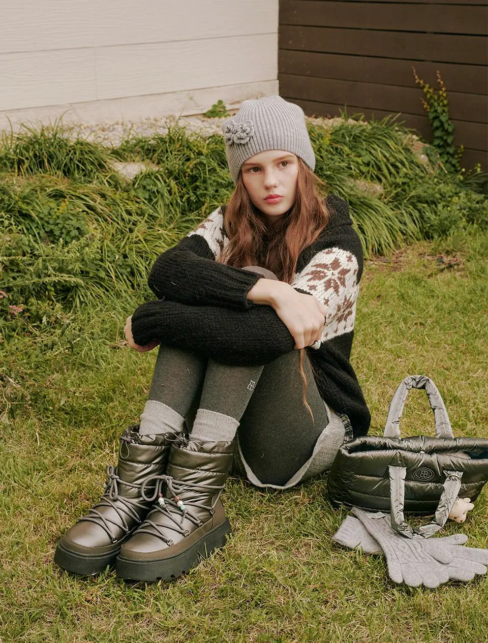 Achu Padded String Winter Boots [3color]