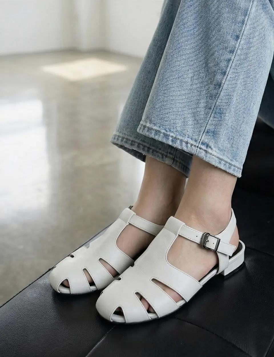 Classic Fisherman T-Strap 2cm Sandals (LC579)