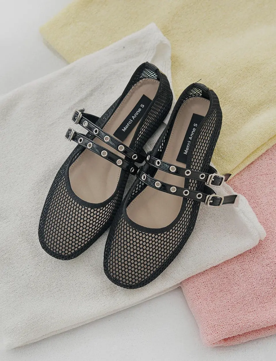 Mesh Belt Flat Shoes (MB5AS33)