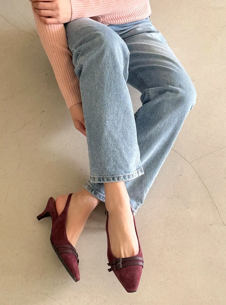 Belted Sling Back Desia 5cm PUMPS (Vi21272)