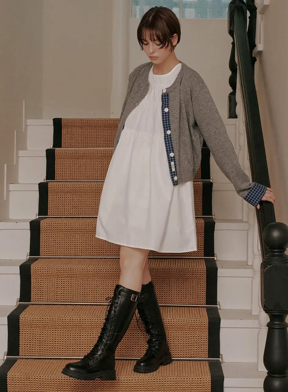 Platform Lace-Up Long Walker Boots (EBAL157760)