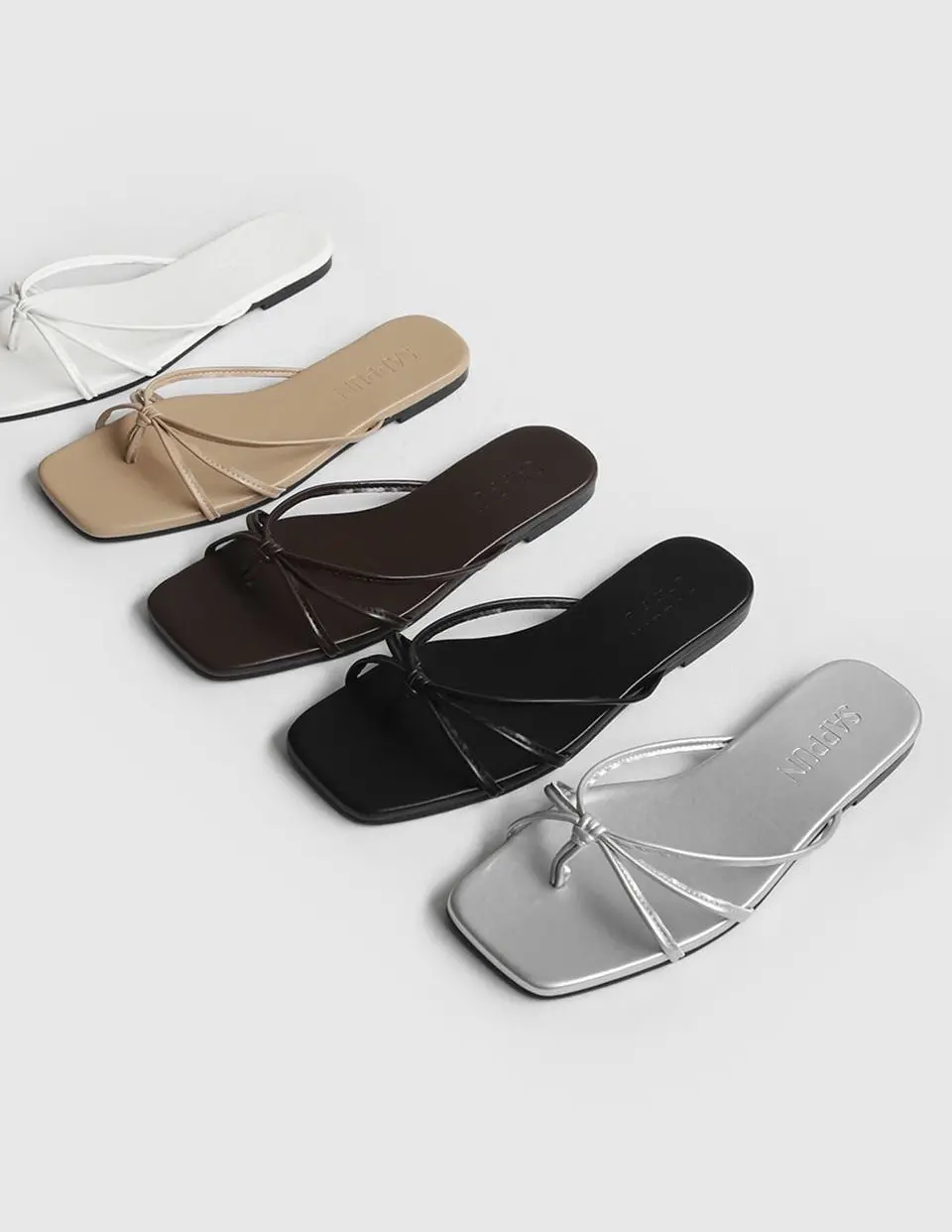 Denarie Square Flip Flop Slippers (1cm)