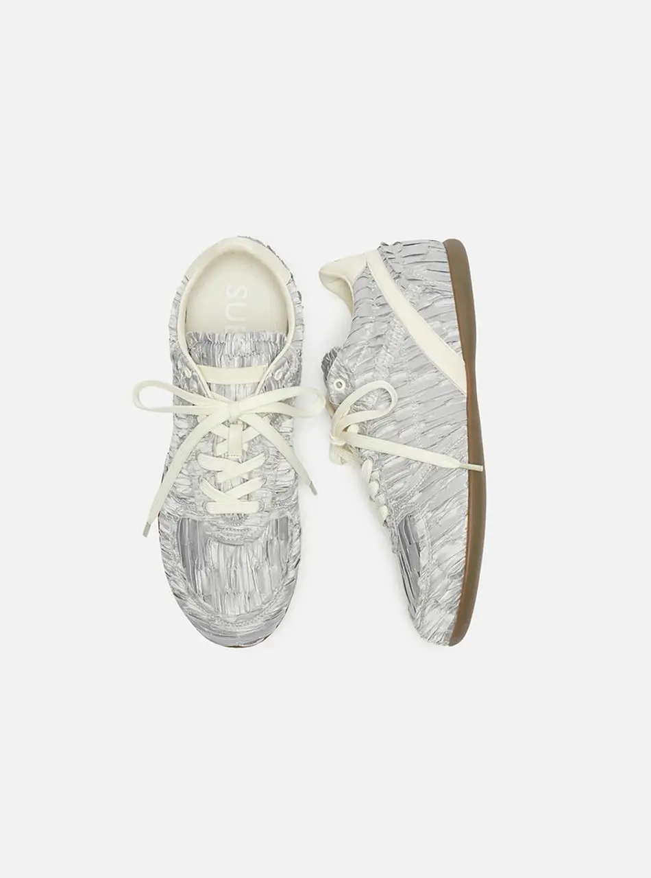 Crease satin sneakers [grey] (DG4DS26013GRY)