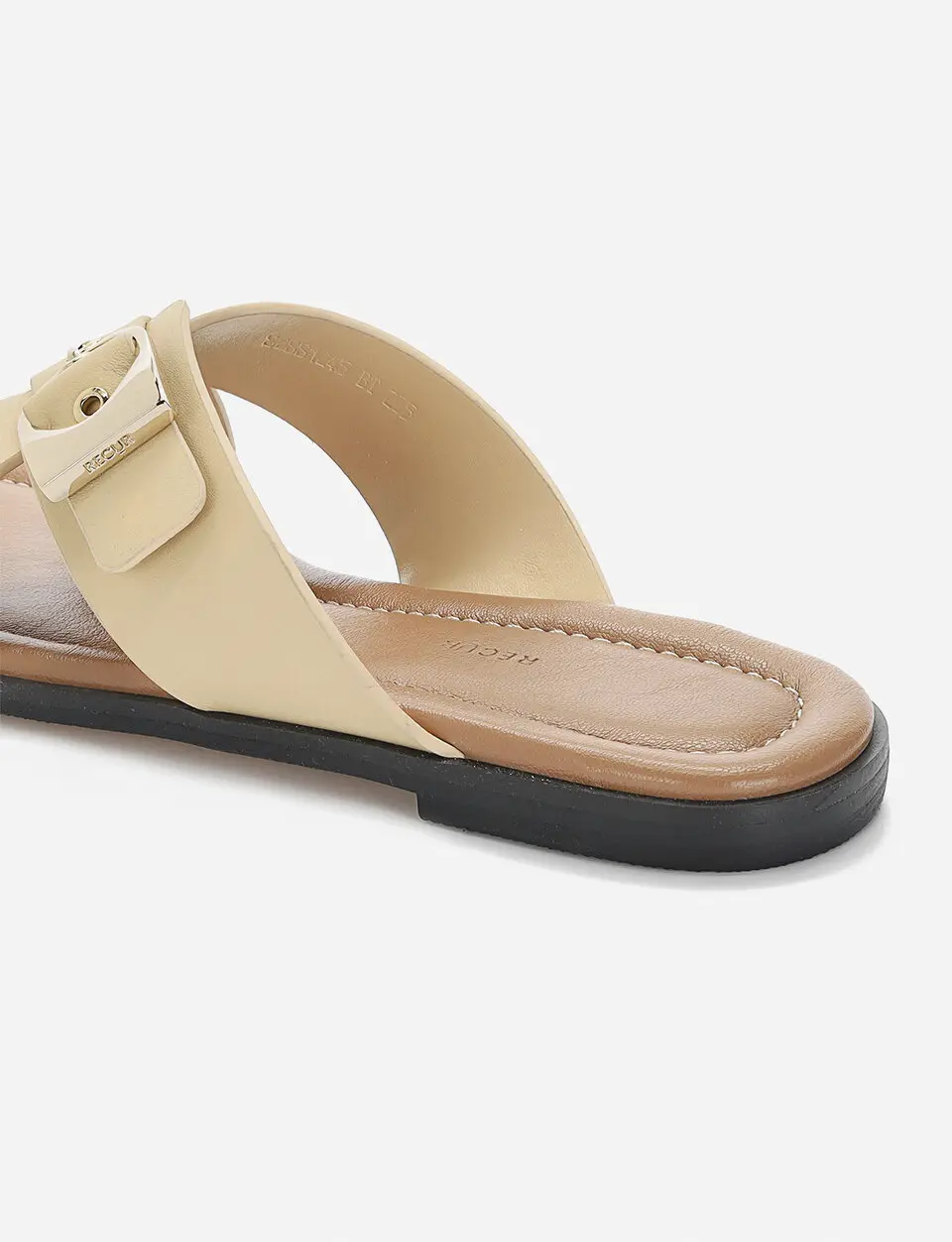 Anello Crossover Strap Slippers - Butter