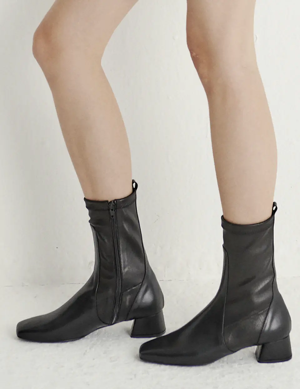 Two Parts Ankle Boots - Black