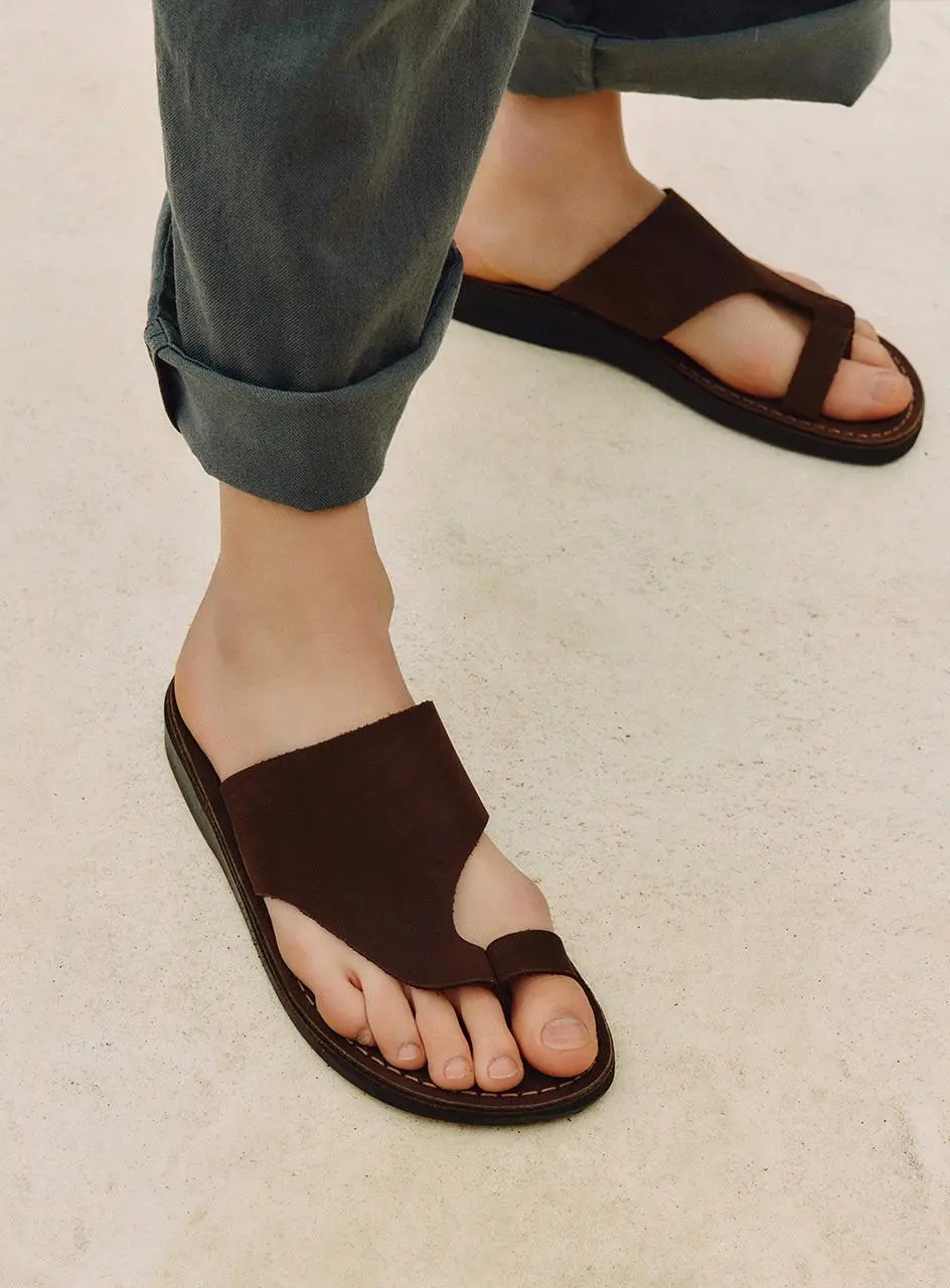 Jerusalem Petra Unisex Slides [Brown] (1086NN)