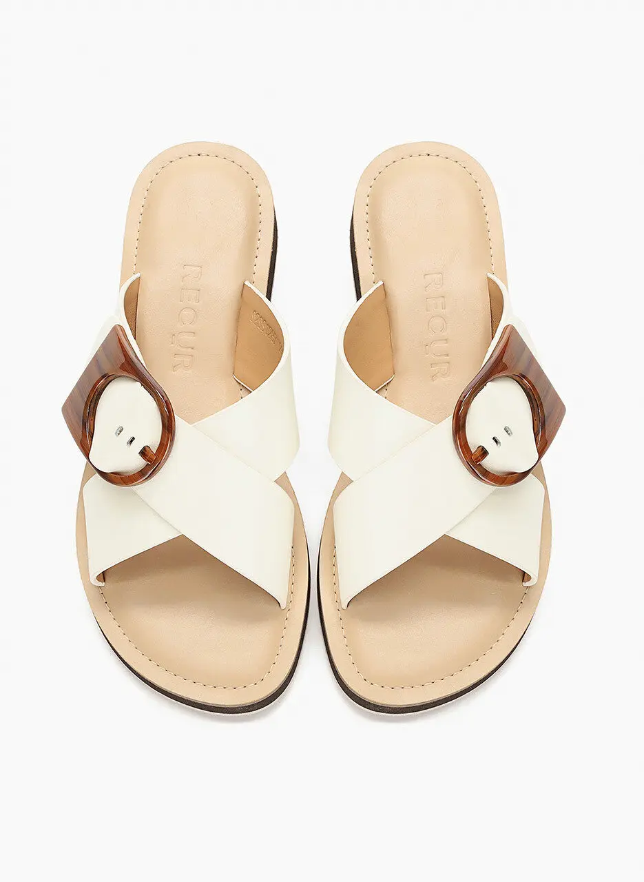 Anello Modern Platform Sandals - Cream