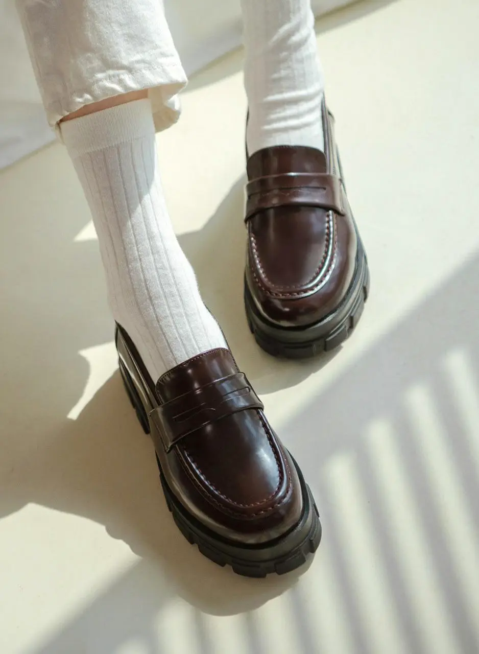 Lorenzi Platform Flats 5cm Loafers