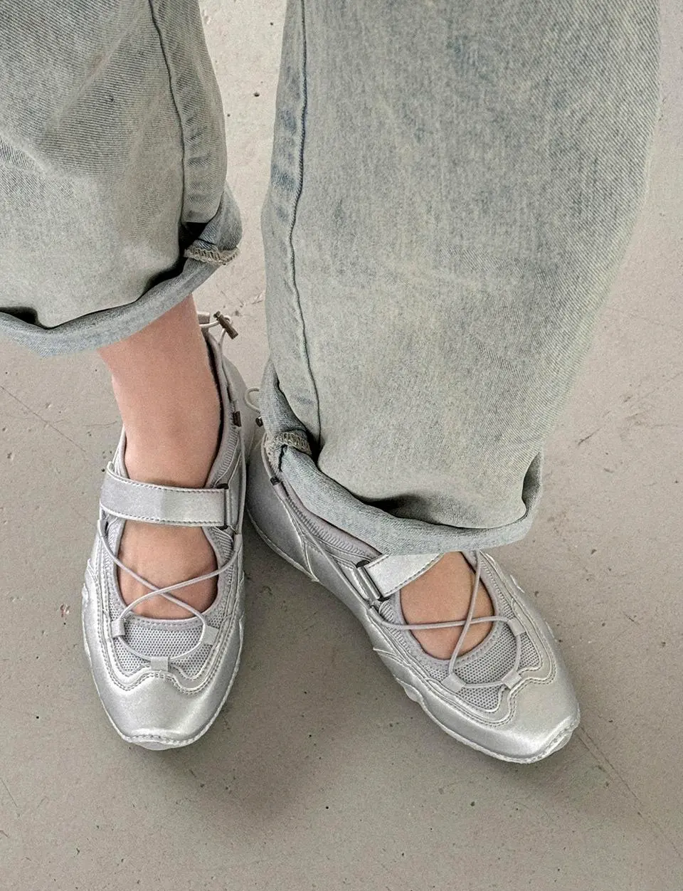 Mesh String Mary Jane Sneakers (1.5cm)_APF377 l 3colors