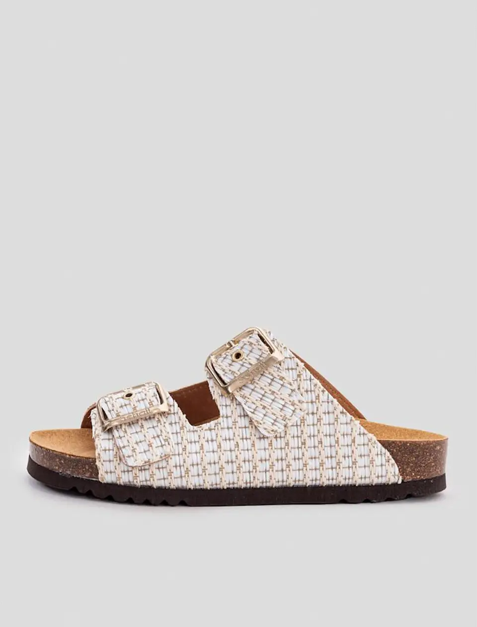 SCHOLL Cork Two-Strap Sandals [White] (HH44K2C361)