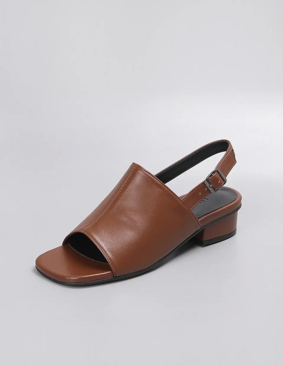 Wide Open-Toe Slingback 3cm Sandals (LC580)