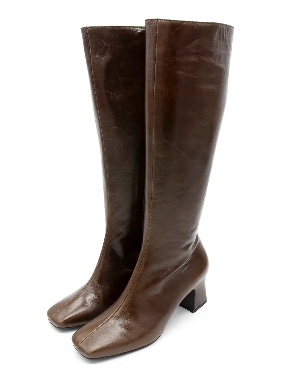 N-263 Long Boots - Brown
