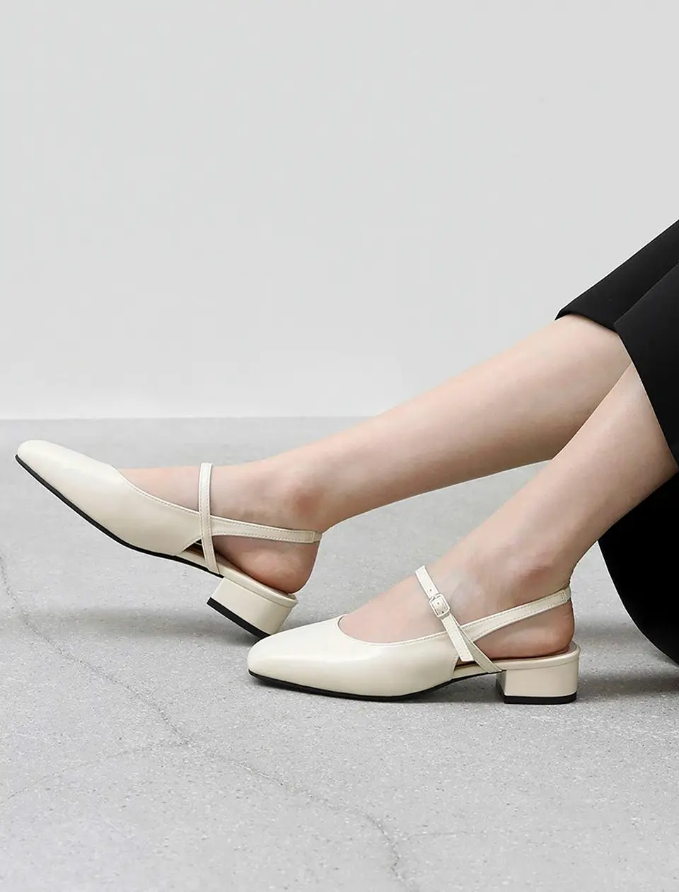 Daphne Mary Jane Slingback Flat Ballet Shoes (3cm)