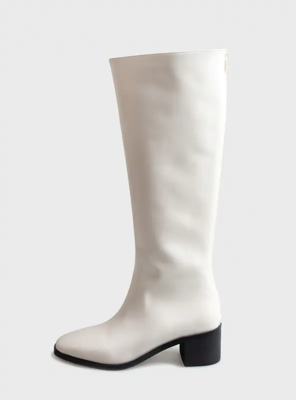 Lusia Square Heel Long Boots