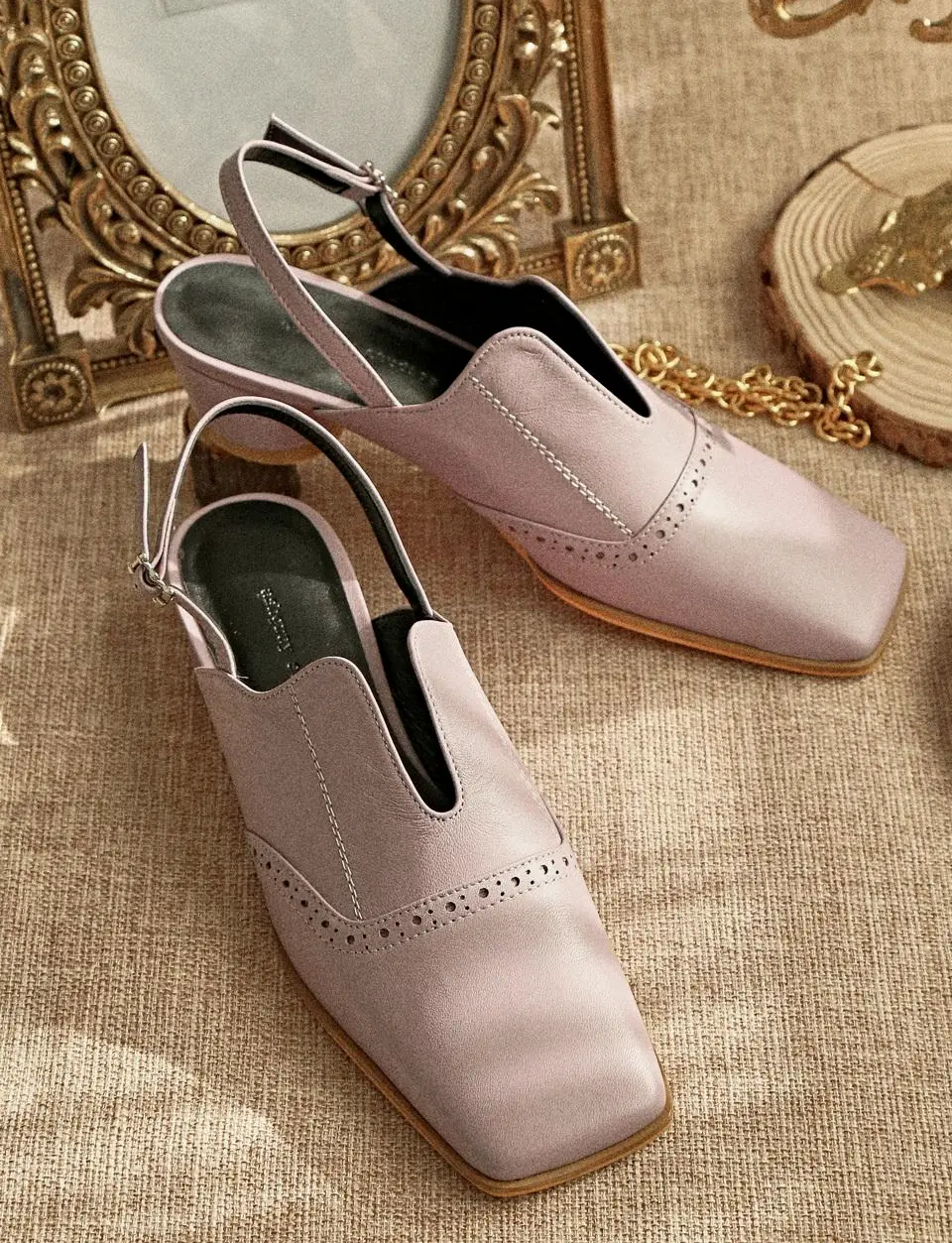 1449 Square Slingback Pumps [Sienna]