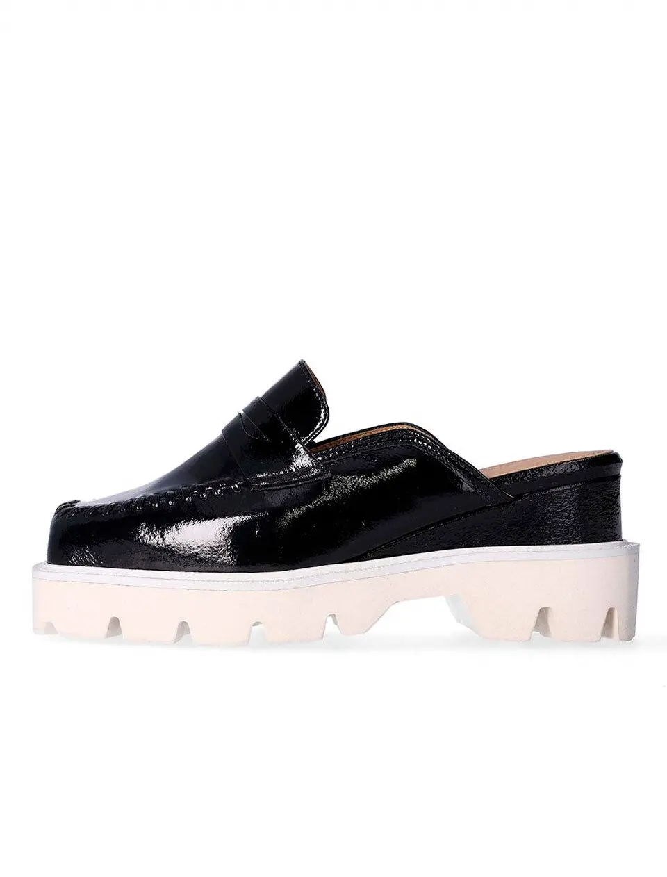 PUKA Platform Bloafers Mules [black]