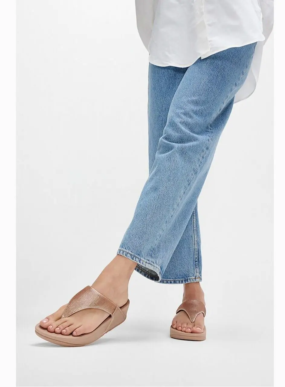 Samsung C&T Official SSF EXCLUSIVE Lulu Women's Sequin Flip-Flop Sandals SLIDES [Classic Beige] (FT59K2T02A)