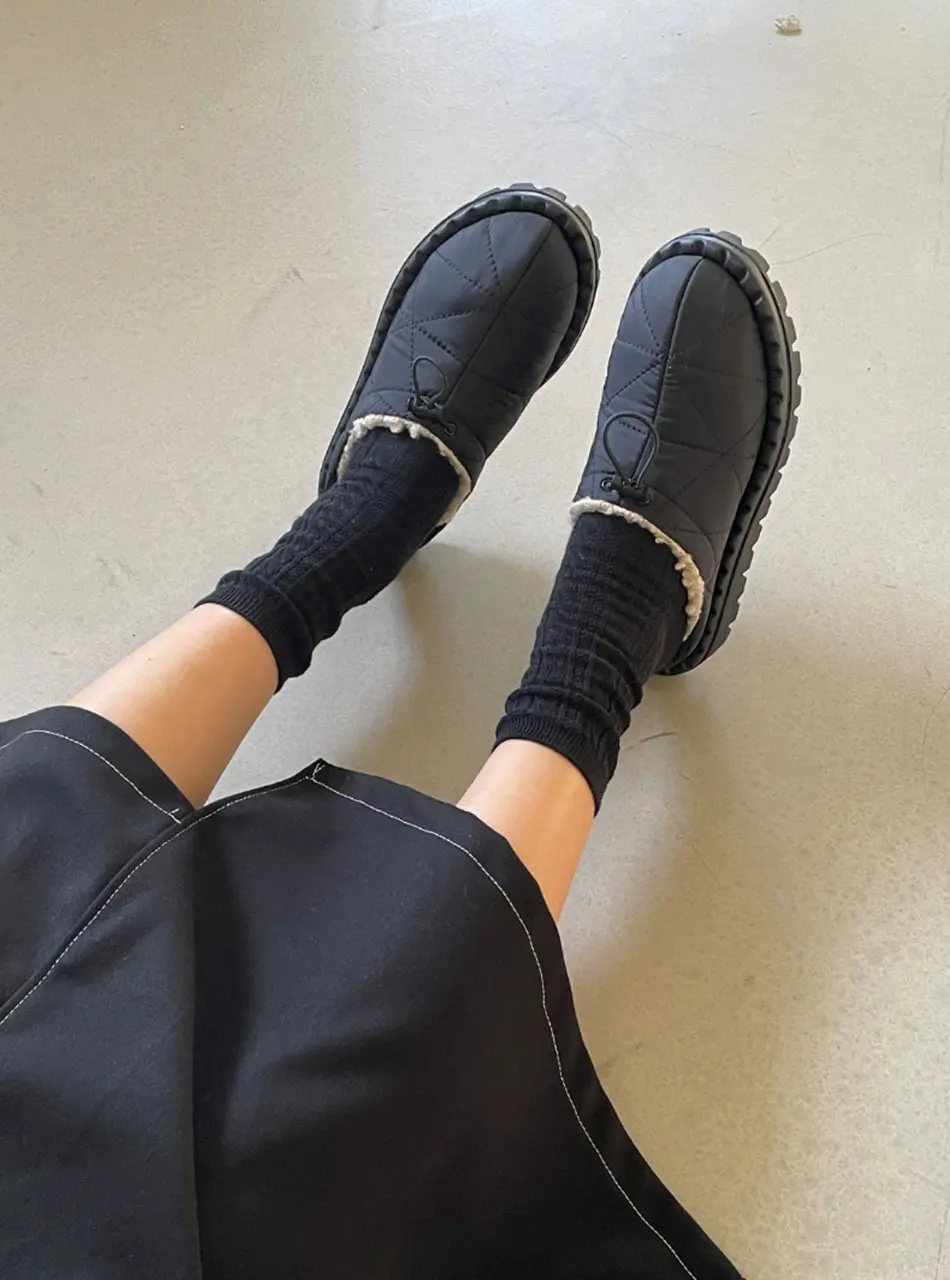 Mary Padding Fleece Mule (3cm)