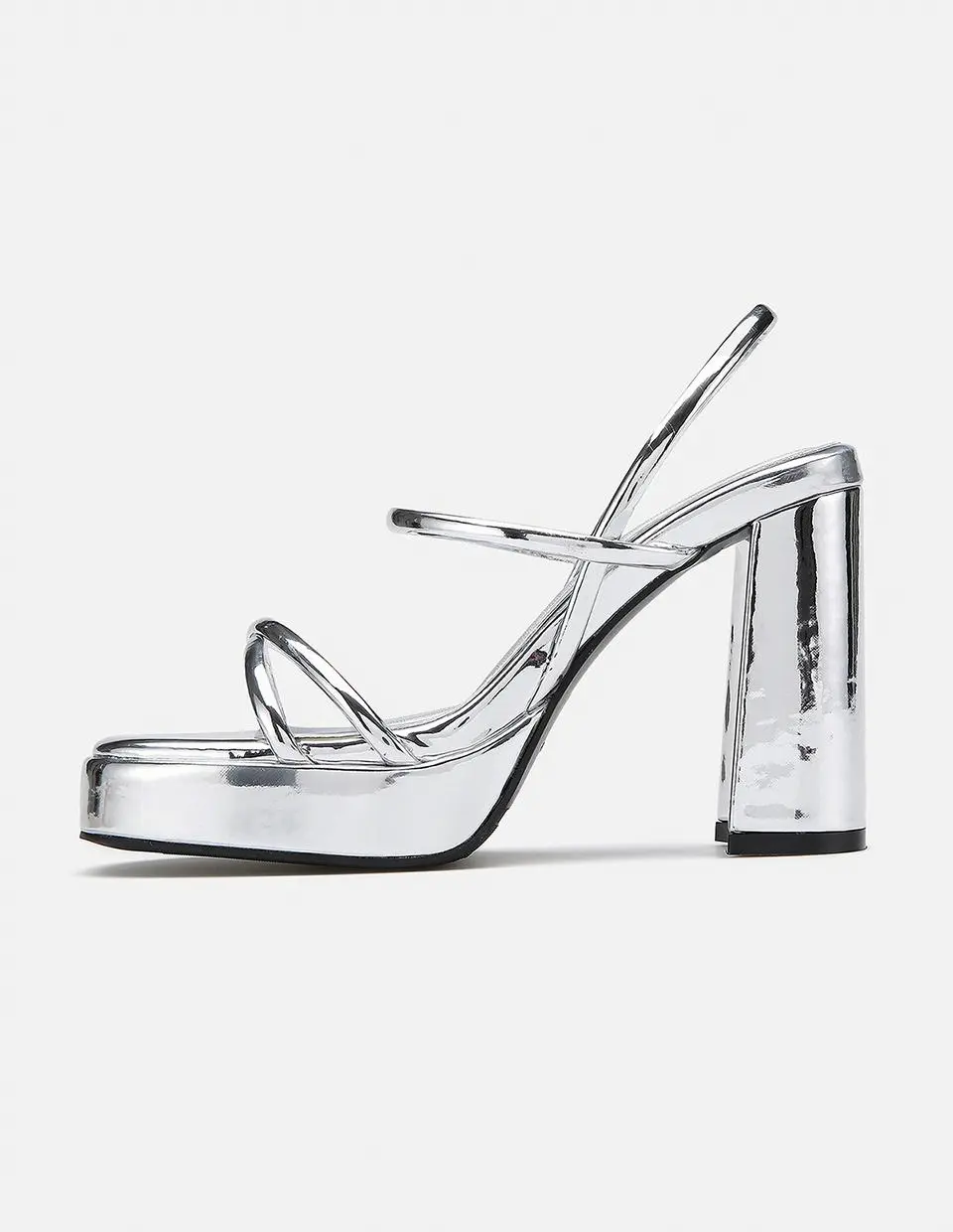 Slim Strap Platform Sandals 412424015