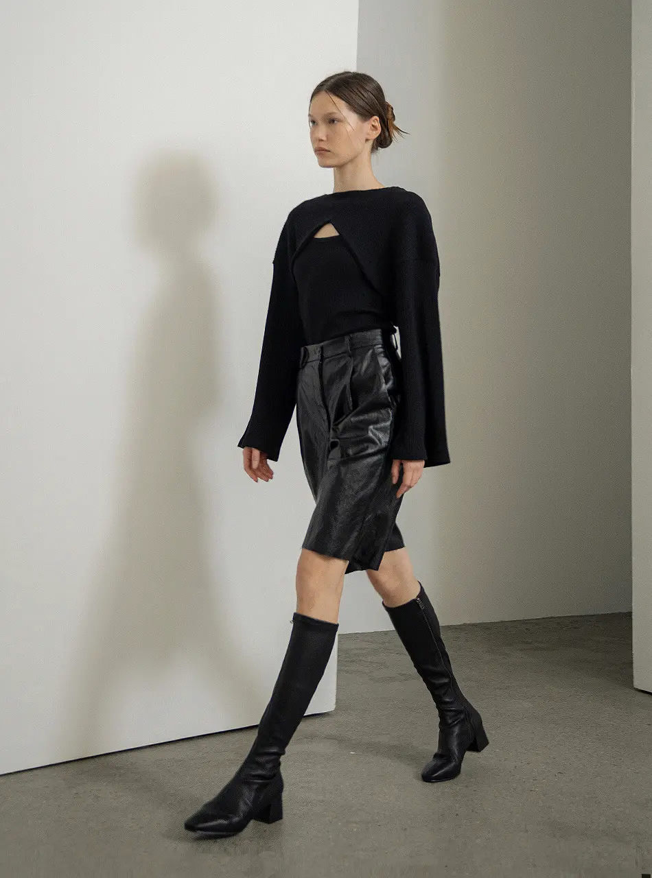 Square Long Socks Boots - 2 Color