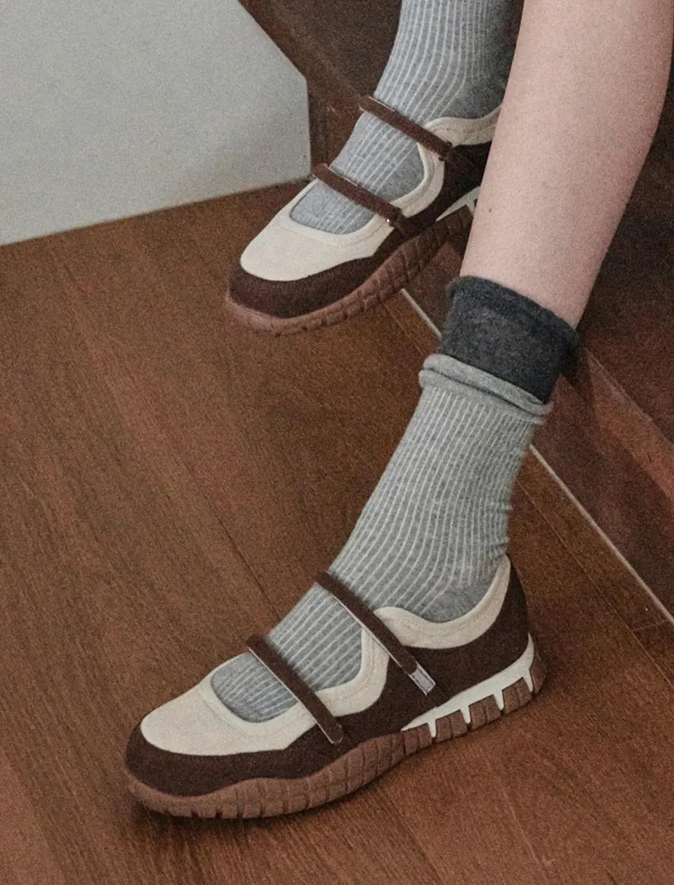 Double Strap Mary Jane Sneakers (ljh7125)