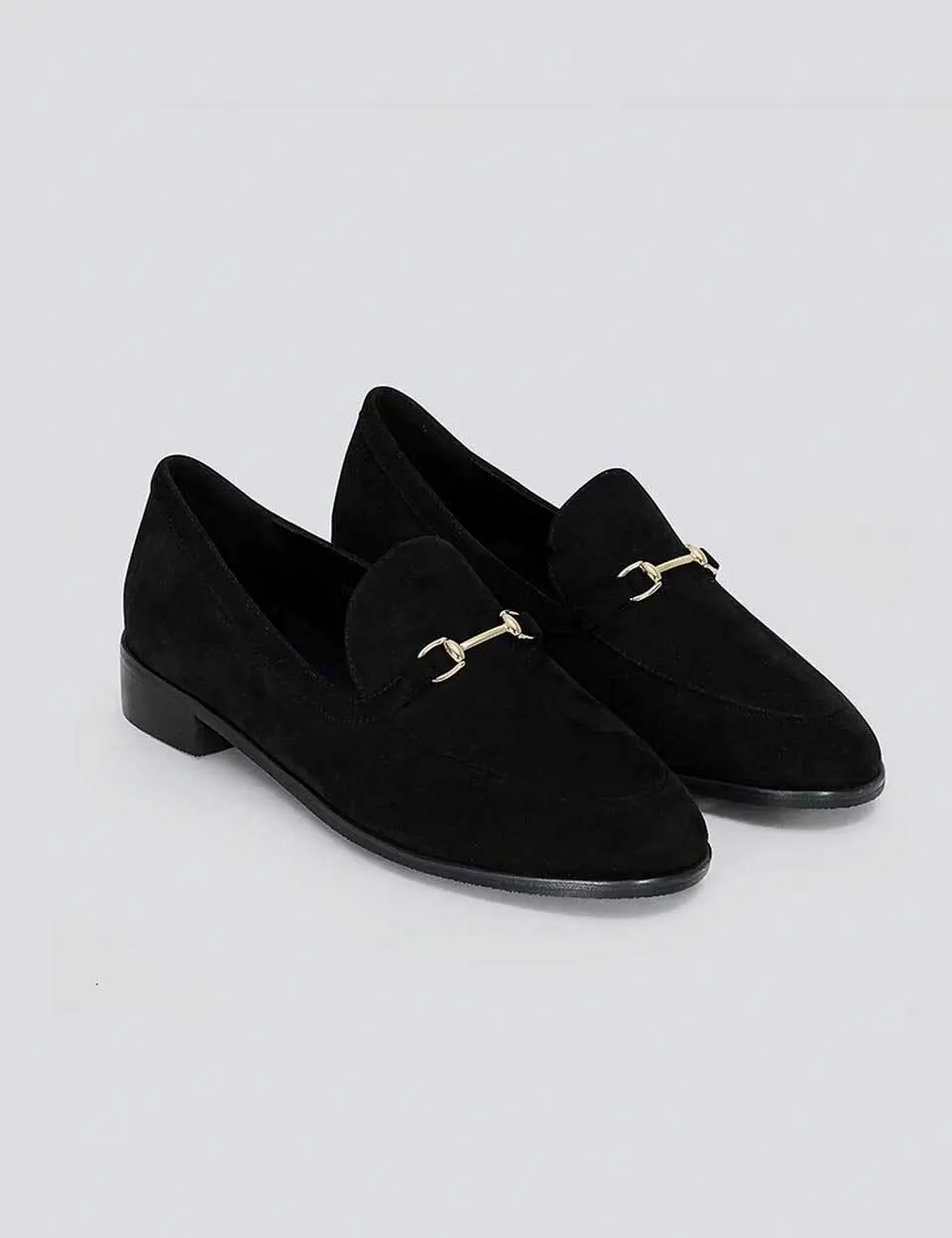 Classic Gold Point Round Black Loafer (SLLF240202)
