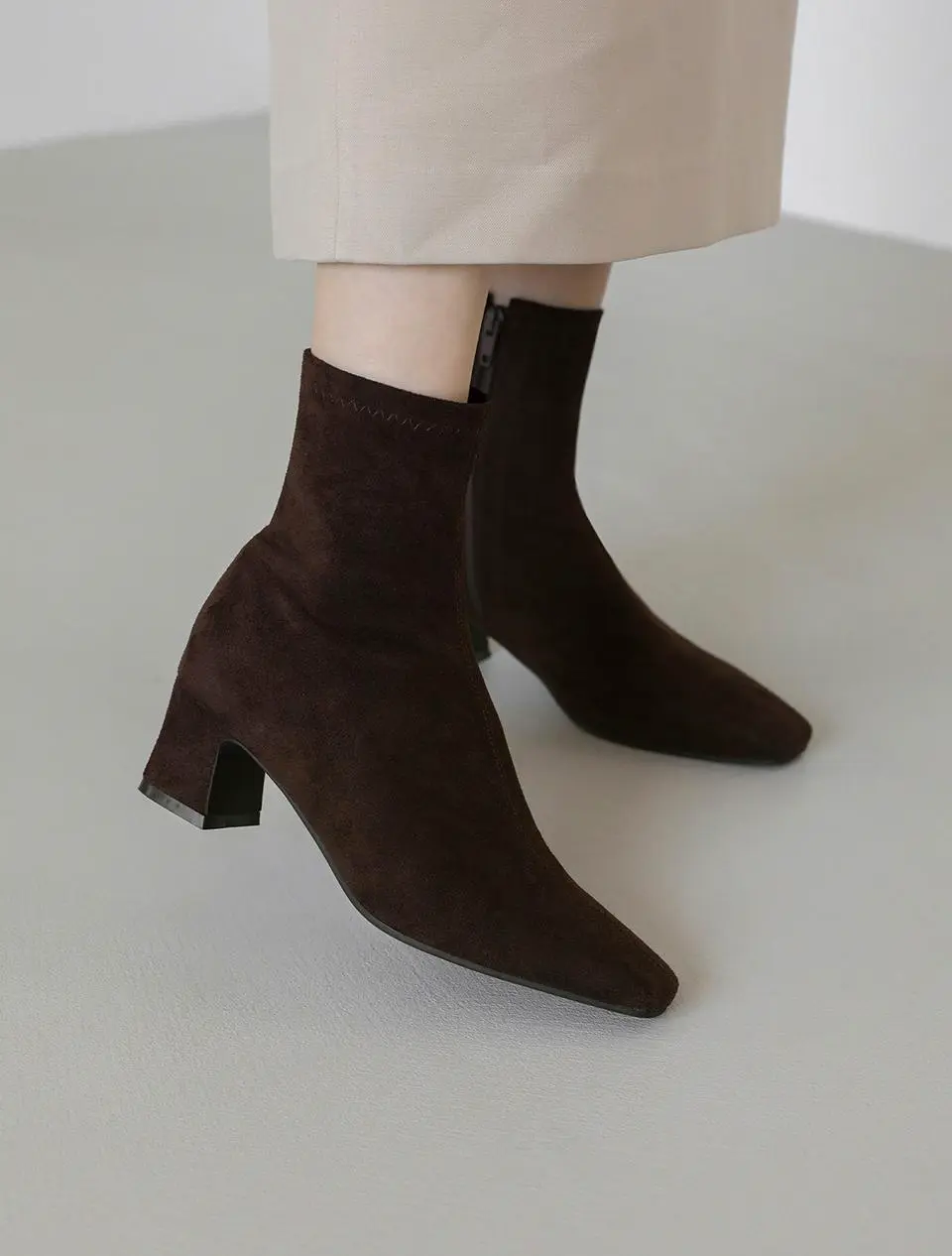 Audeline Socks Ankle Boots (5cm)