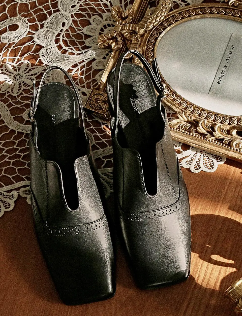 1449 Square Slingback Pumps [Sienna]