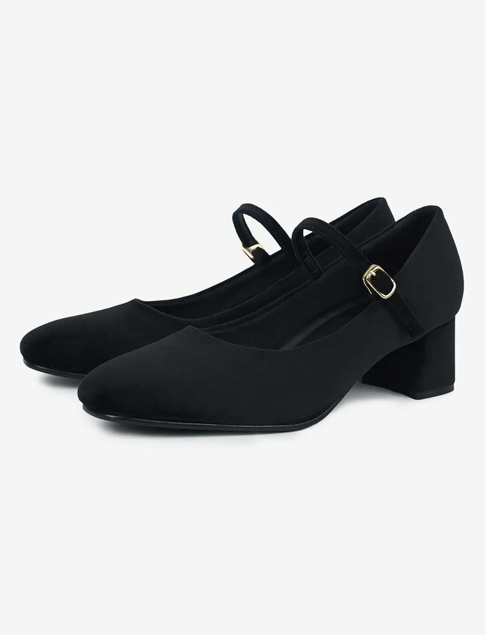 Breeze Mary Jane Velvet 5cm Pumps (CW0101BK)