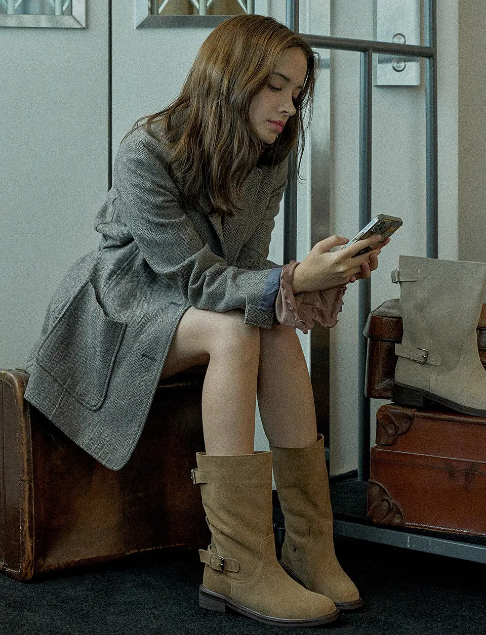 Nana Suede Two Belt Boots_B1342(3Colors)