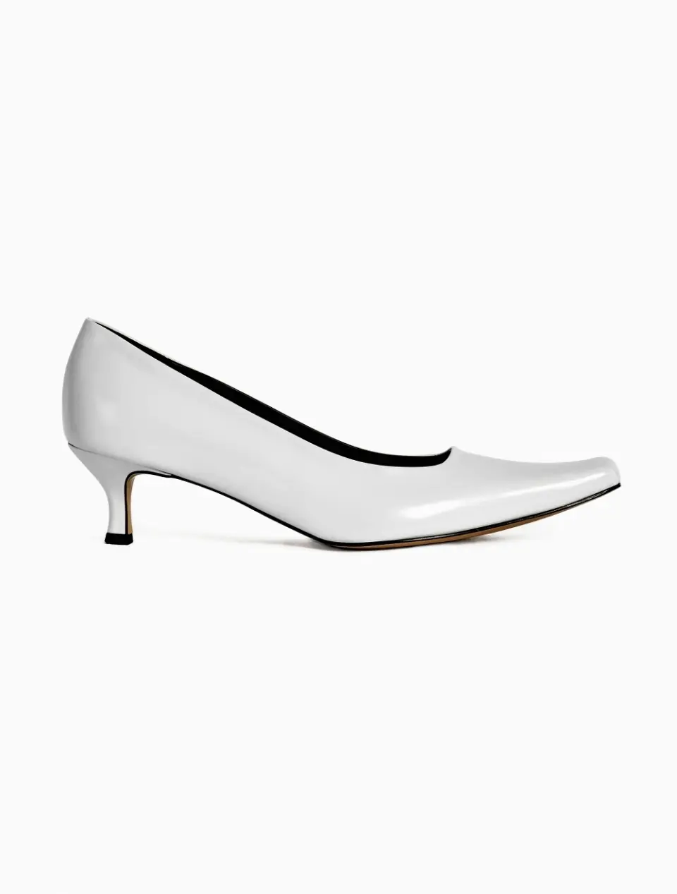 Giuliano Square Toe Pumps_White