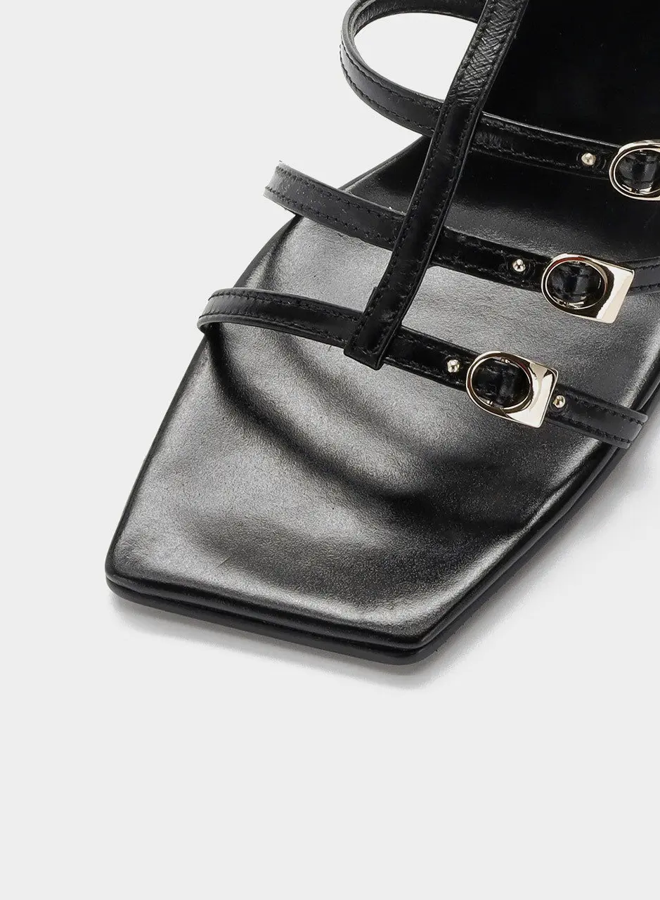 Anello T-Strap Sandals - Black