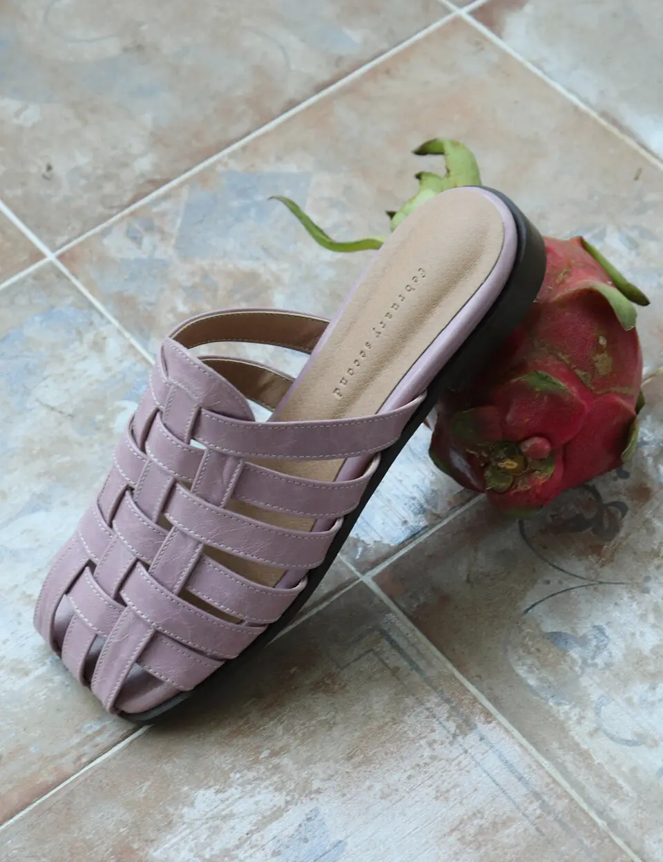 Papa Strap Cage Mules - Pink
