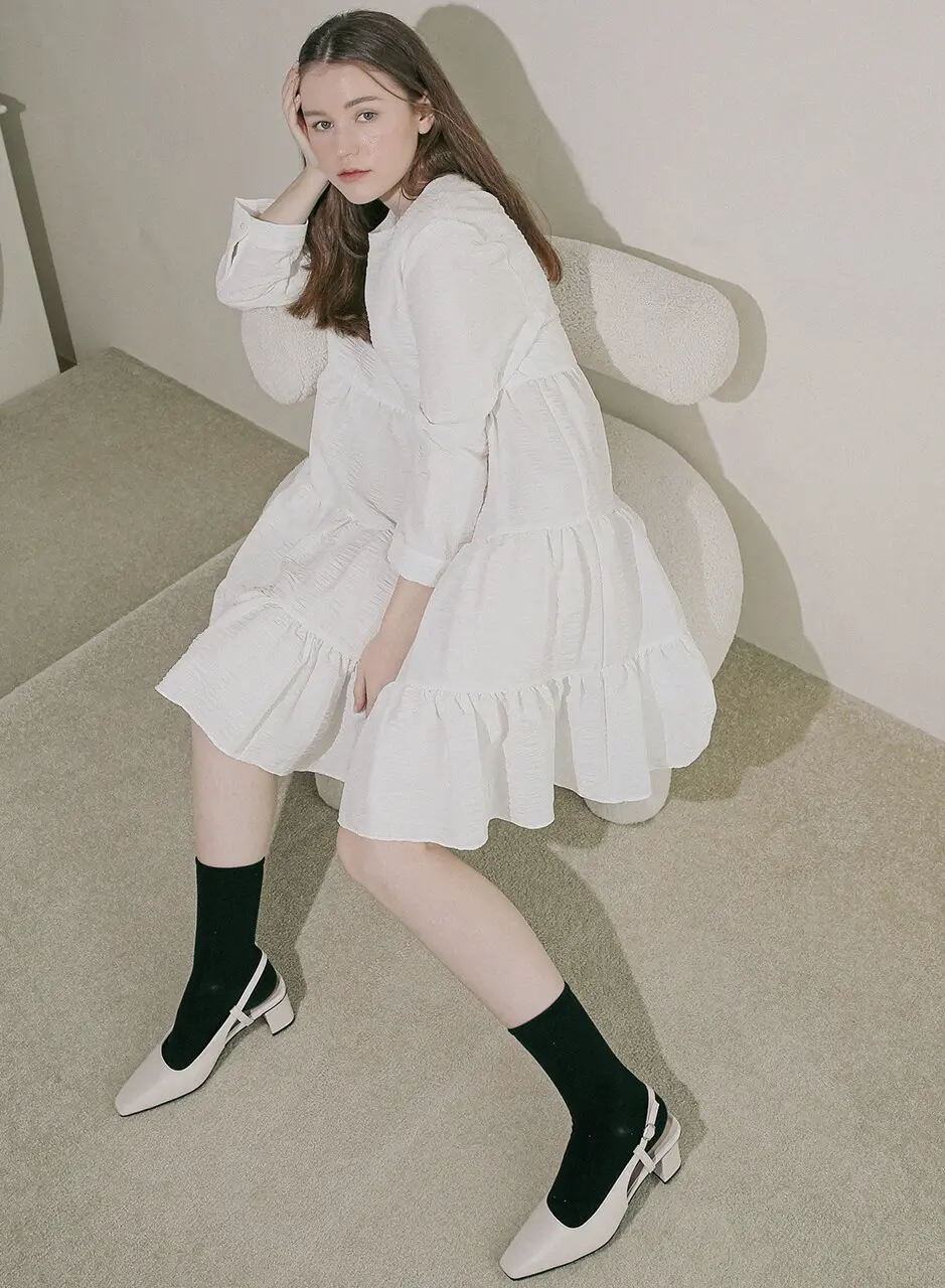 Jazzy Feminine Point Toe Slingback_4 Colors