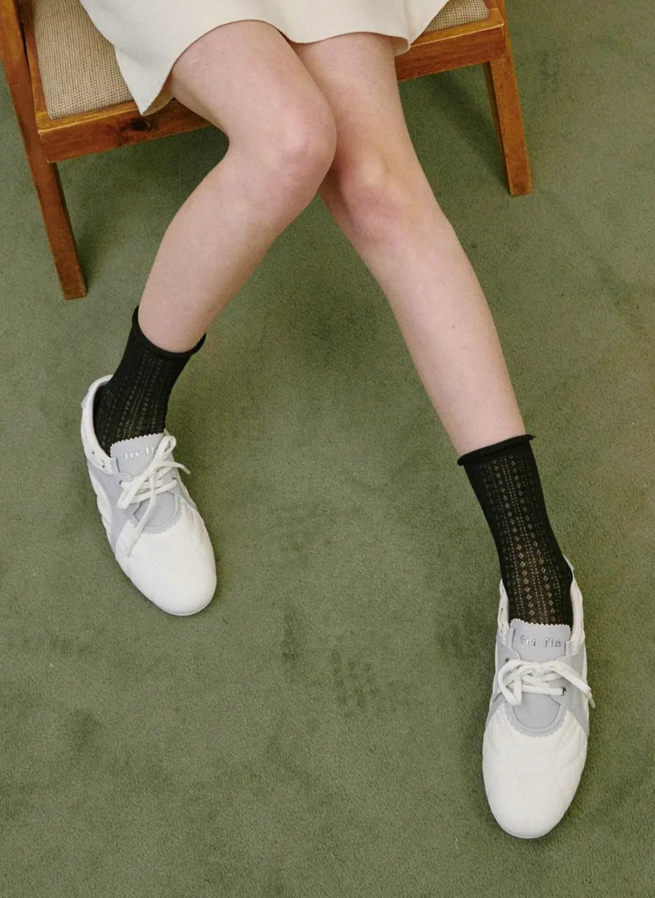 Quilted Metallic Faux Leather Sneakers (ljh1033)