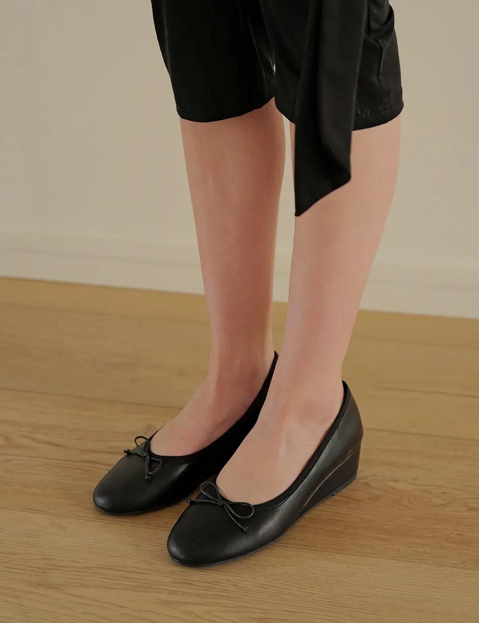 Plie Ballet Wedge Heel 2 Types 4cm Pumps