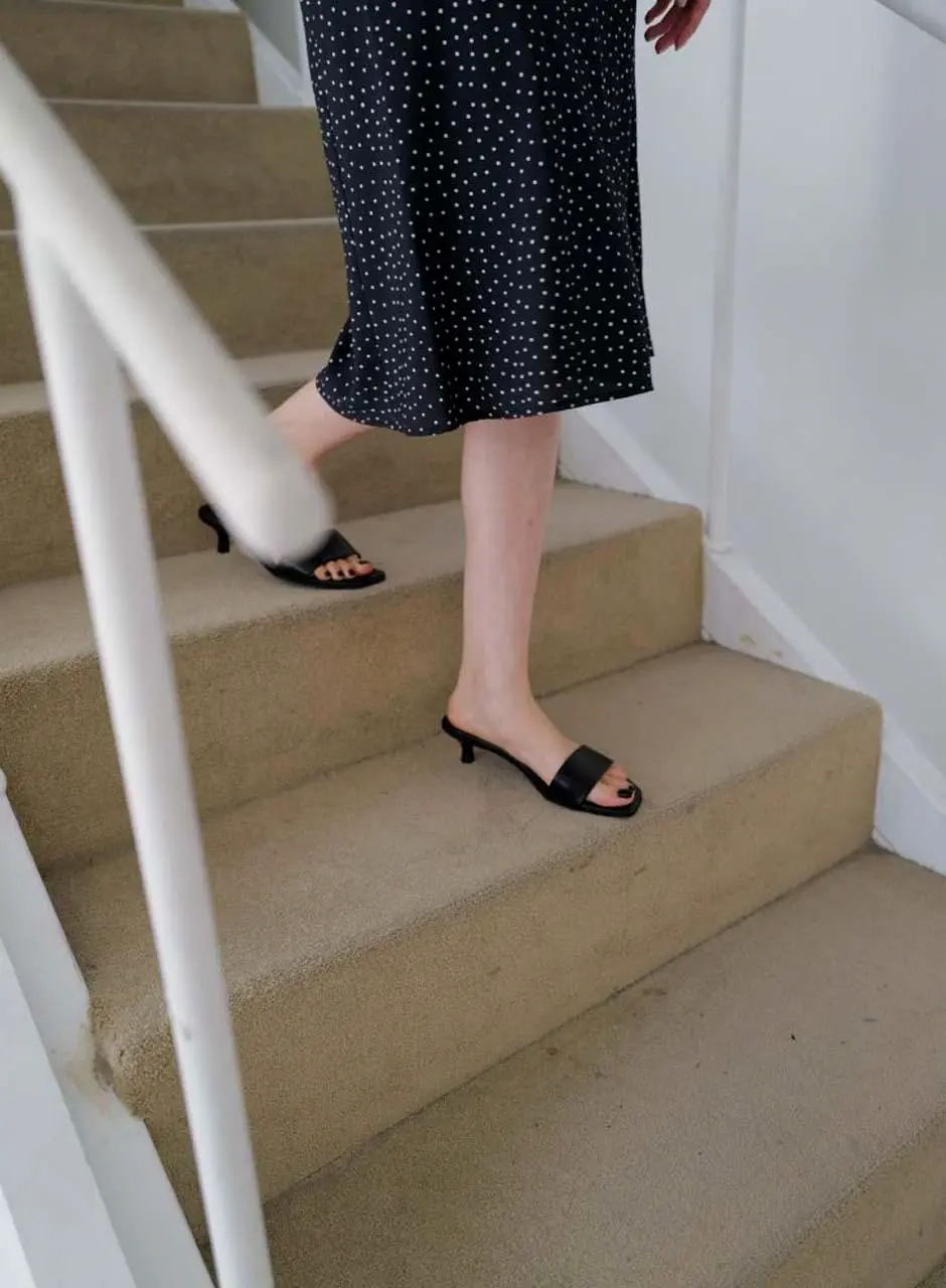 Cow Leather Plain Mule