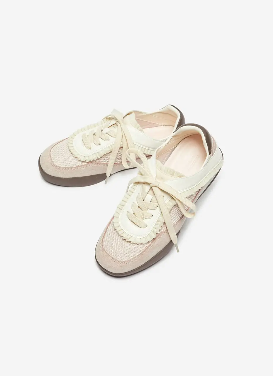 Ruffle low sneakers(Pink)_DG4DS26005PIK