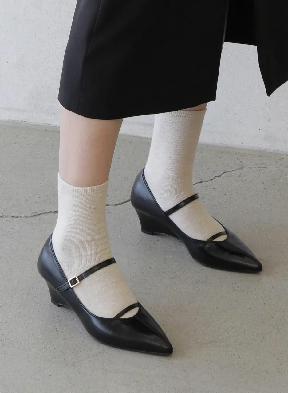 Mary Jane Wedge 5cm Pumps (LC502)
