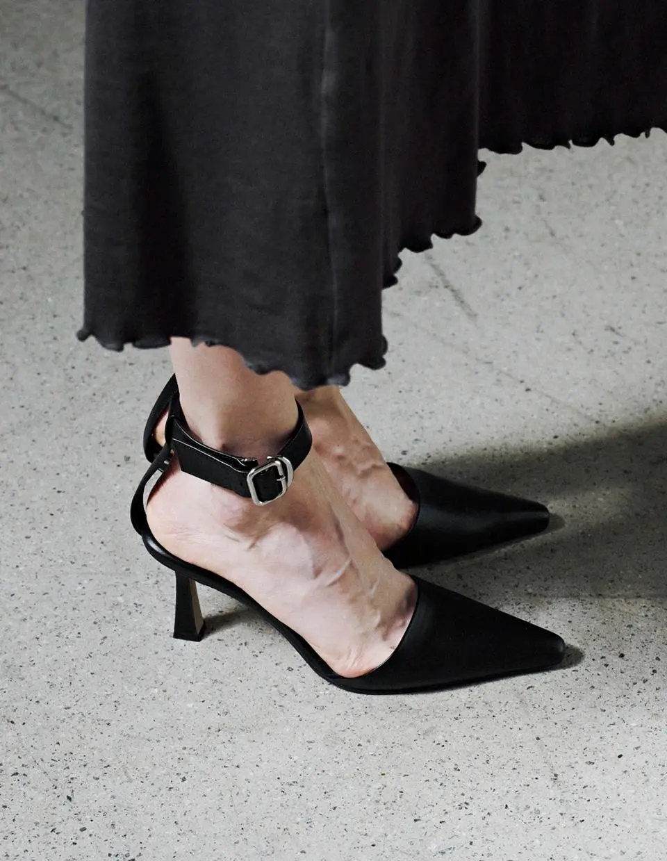 80mm Melanie Ankle Strap Pumps