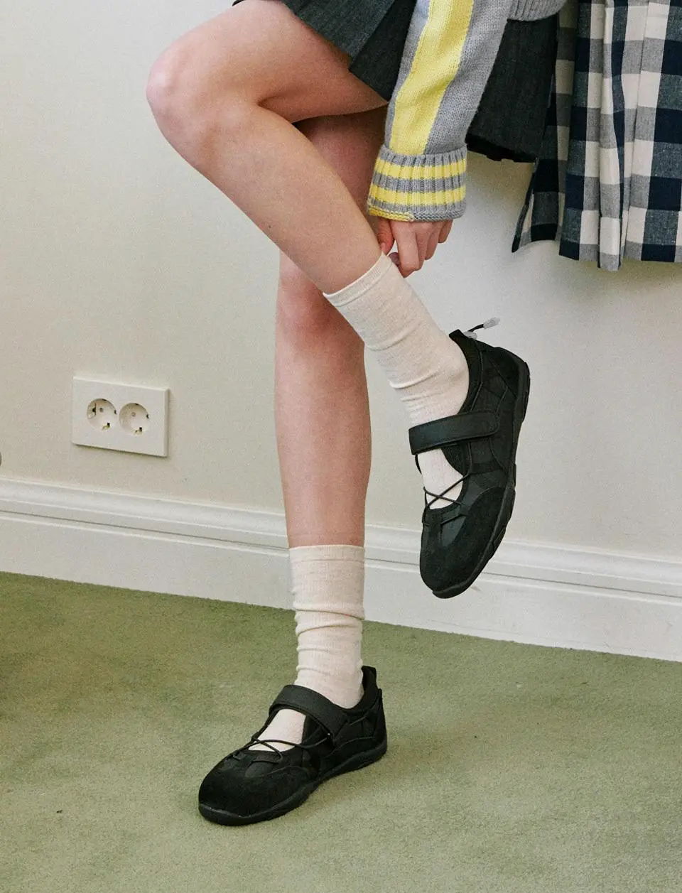 String Velcro Platform Sneakers (ljh1030)