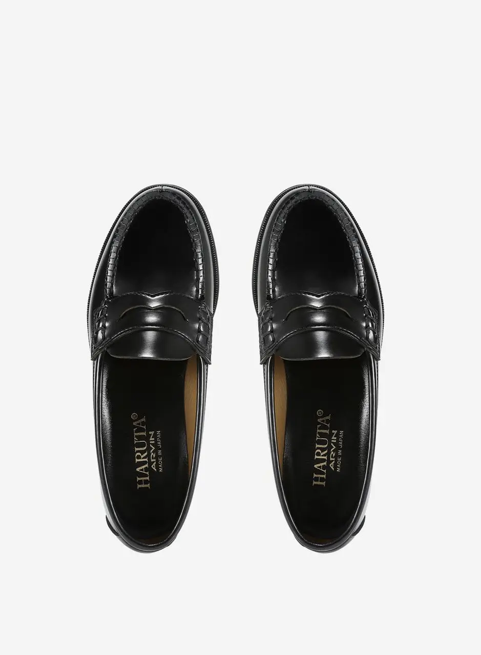Classic Wide EE PU Penny Loafer [BLACK] (HS-4514)