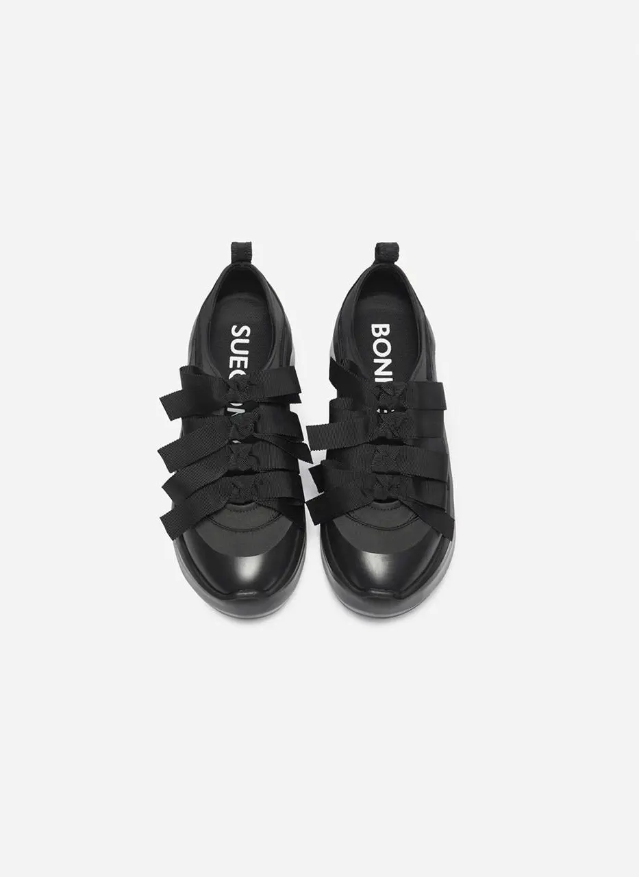Ribbon platform sneakers(black)_DG4DS26001BLK