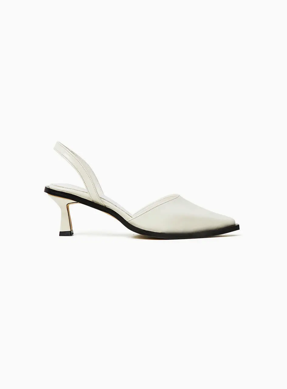 Eva Stiletto Slingback _White