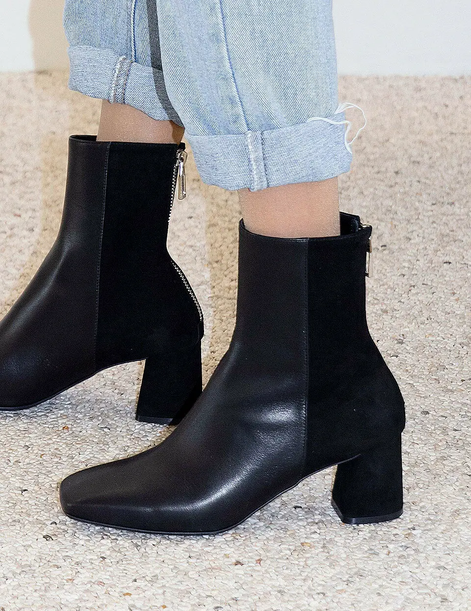 Basic middle boots Black