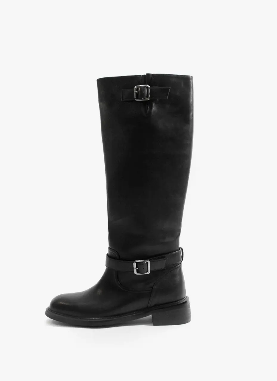 Esme Two-Belt Long Boots